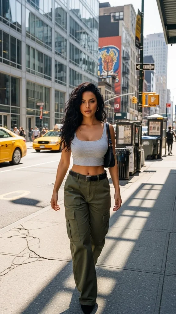 Cargo Pants with Baby Tee