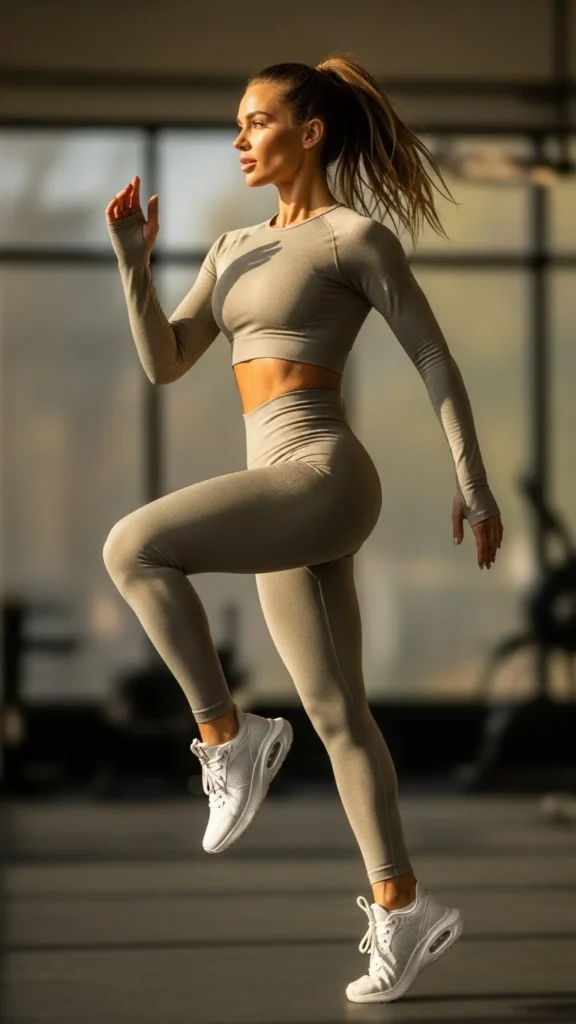 Neutral Set with White Trainers