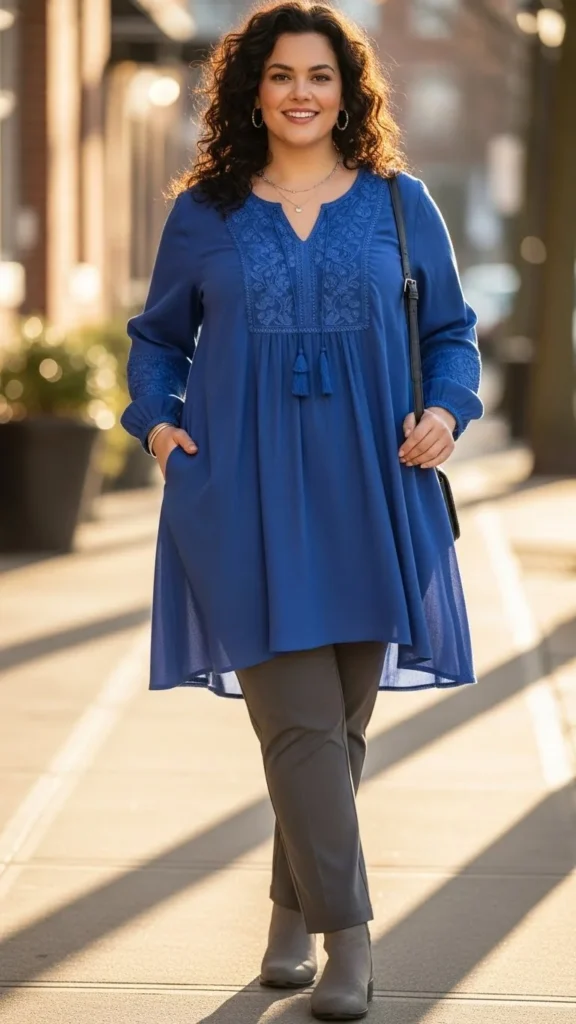 Tunic Top with Slim Pants