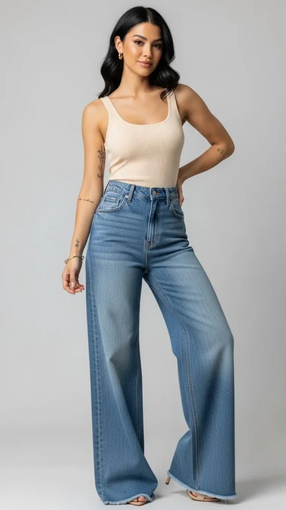 Wide Pants with Fitted Tank
