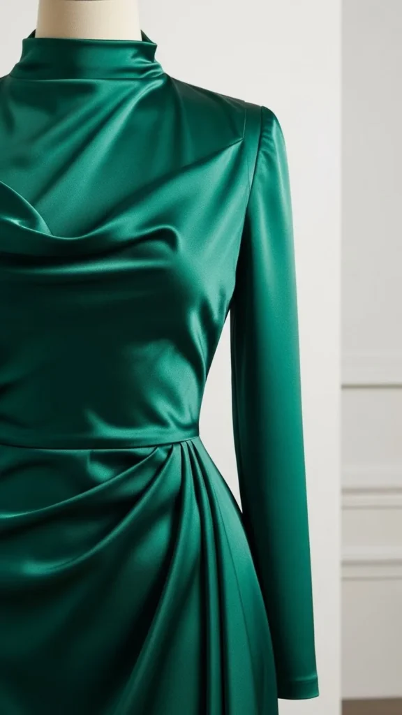 10. High-Neck Elegant Dress