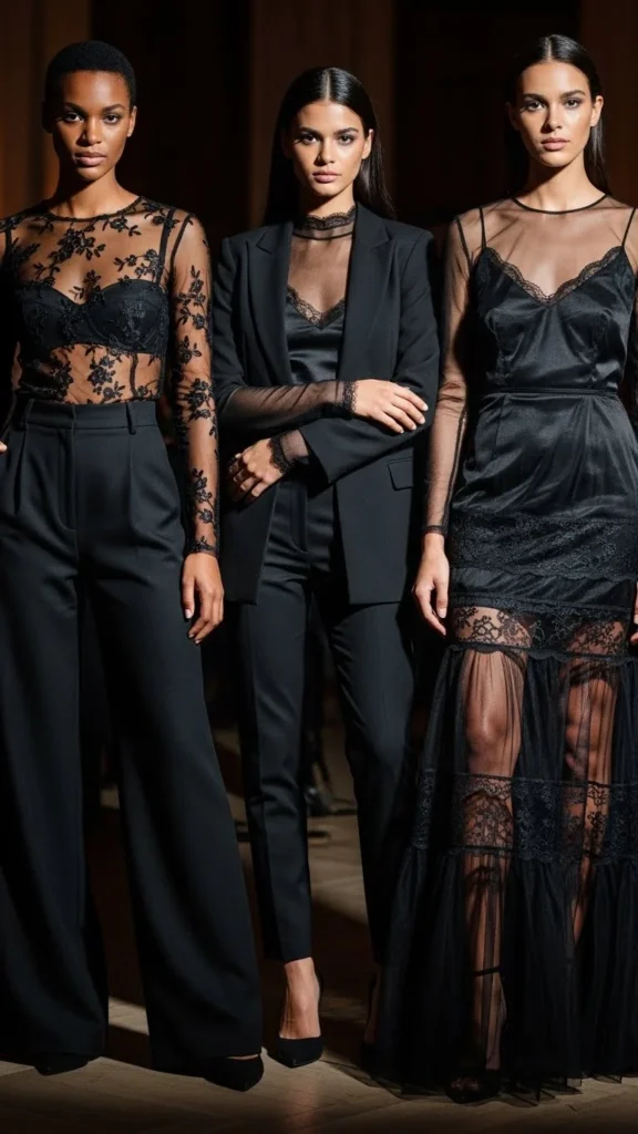 13. Black Sheer Layering