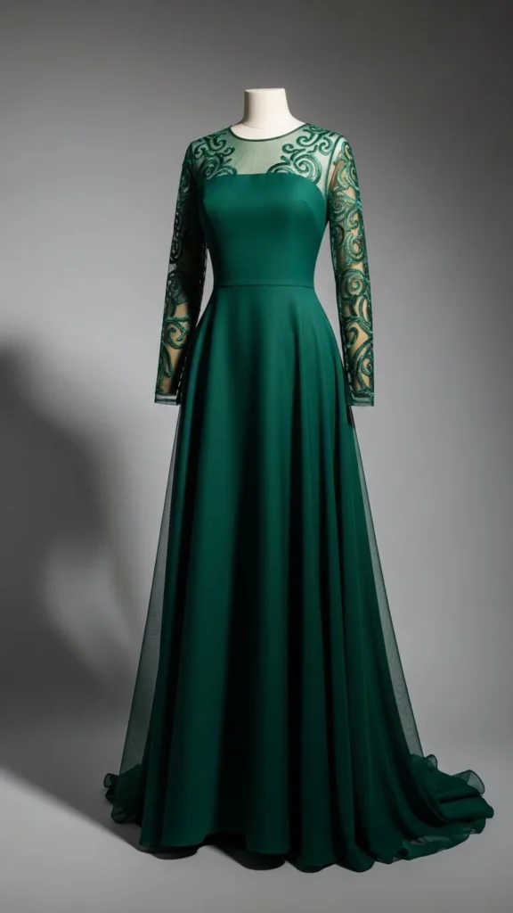 15. Sheer Sleeve Dress