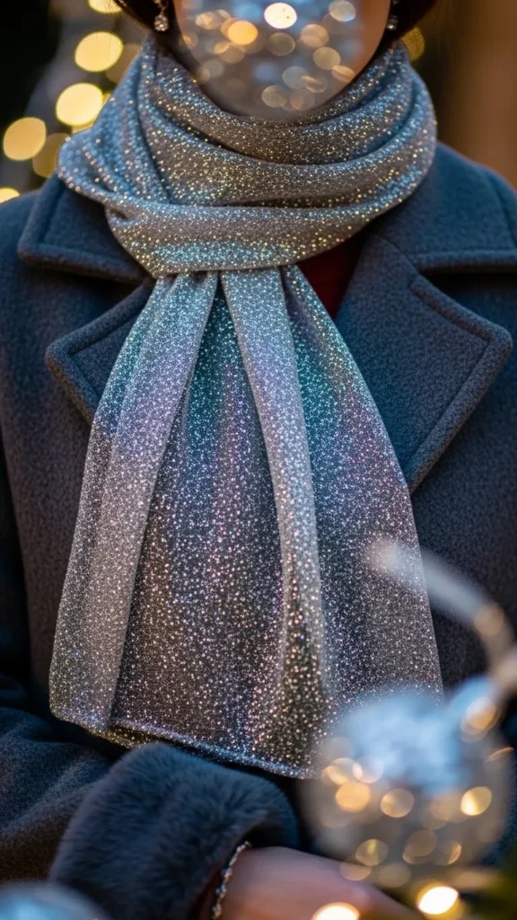 16. Glitter Scarf Accent