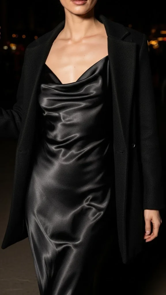 2. The Black Slip Dress After Dark