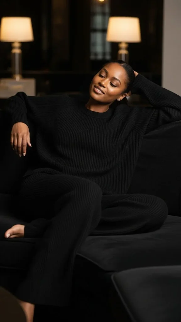 24. All-Black Lounge Set Styled Clean