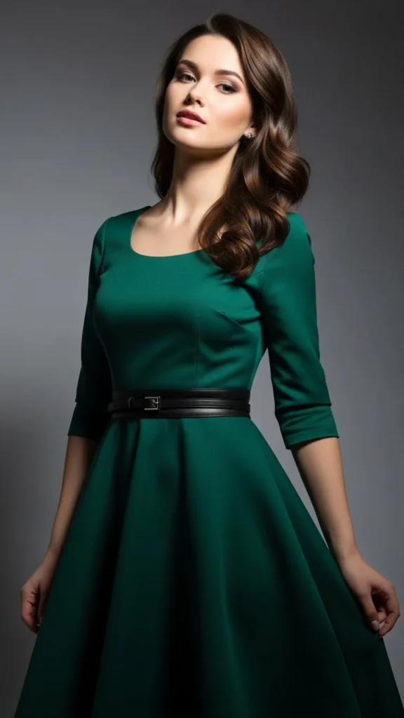 25. Belted A-Line Dress