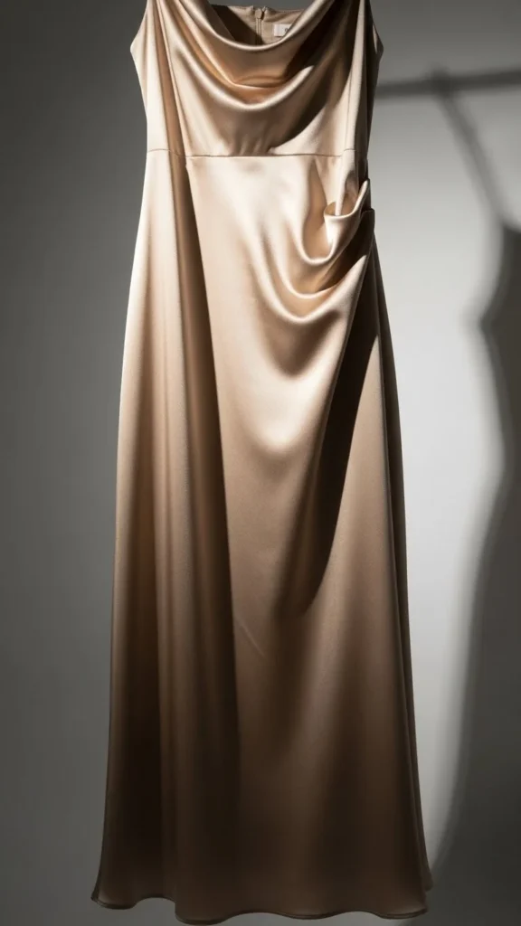 4. Satin Midi Dress Glow