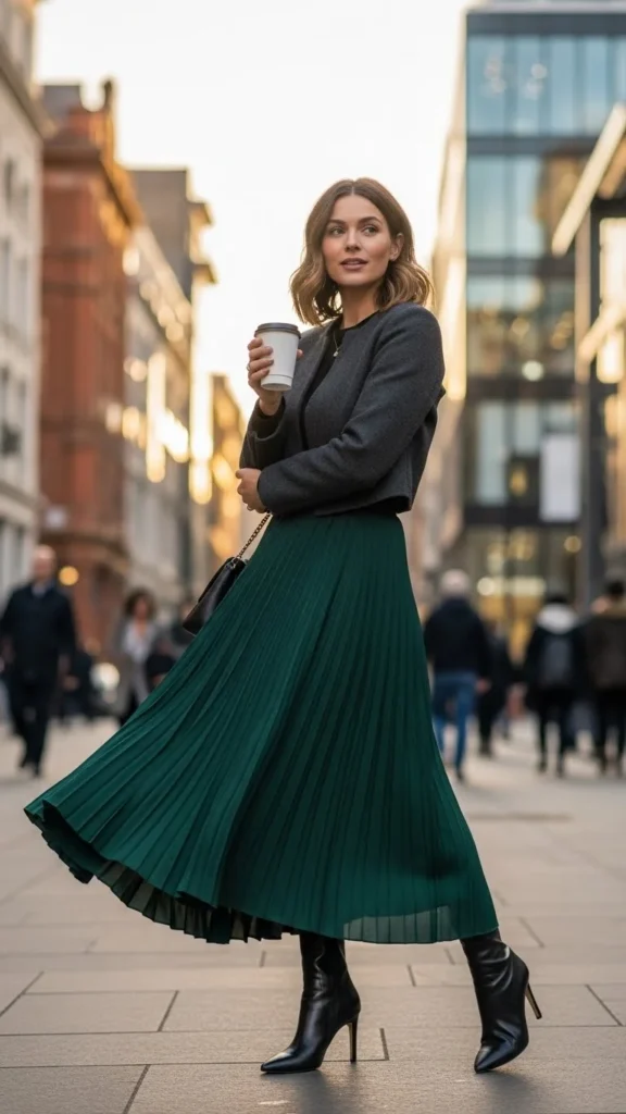 4. Style Ankle Boots With Skirts