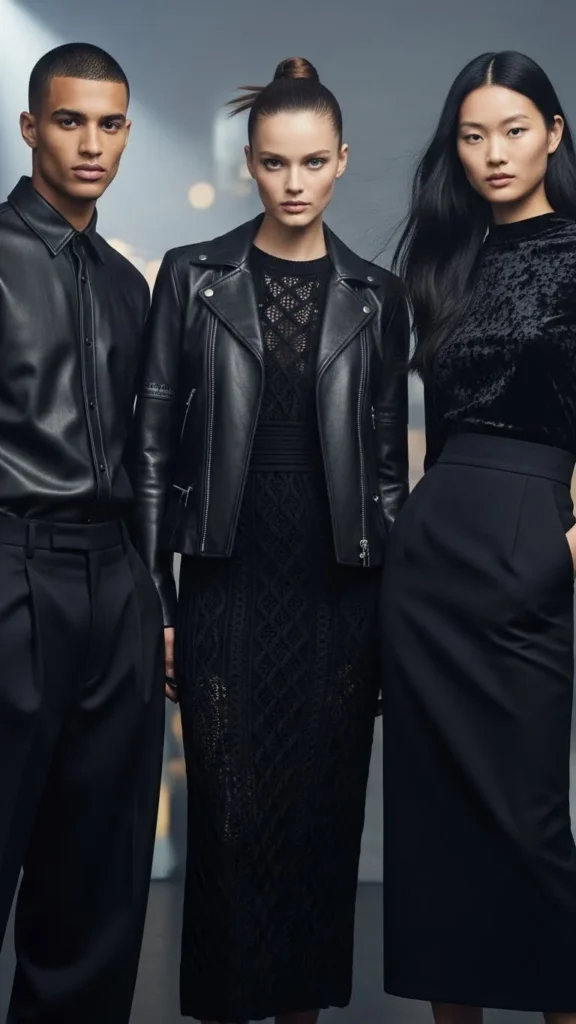 5. Black Monochrome With Texture Play