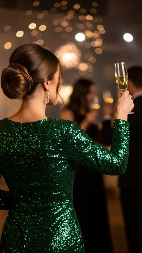 8. Emerald Green Sequin Dress